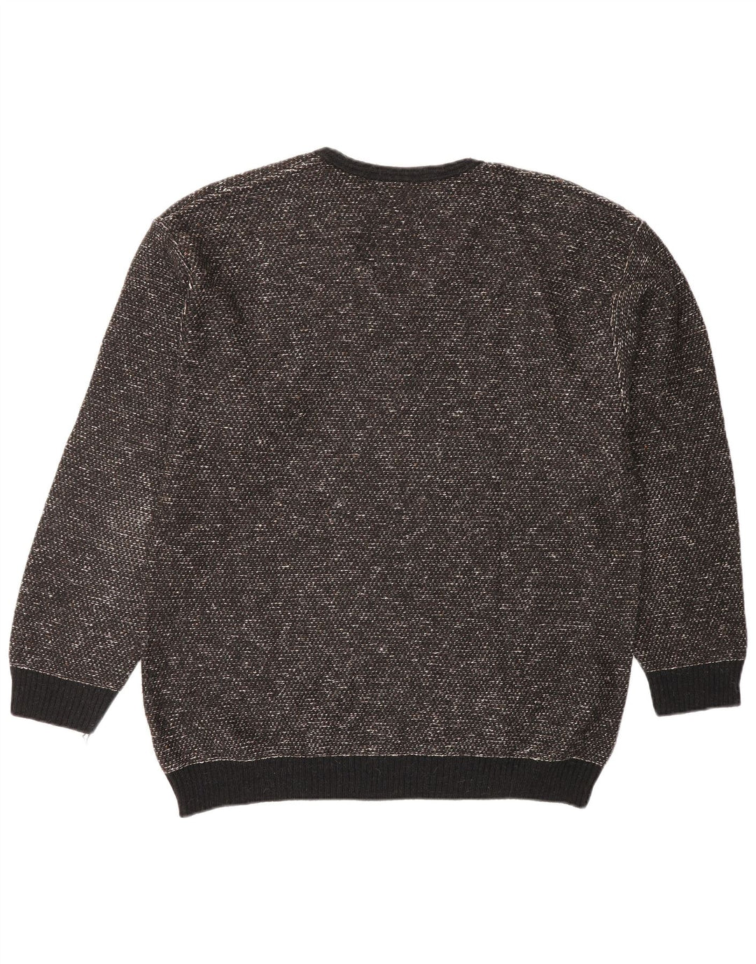 SOUTH COAST Mens V-Neck Jumper Sweater Large Brown Flecked