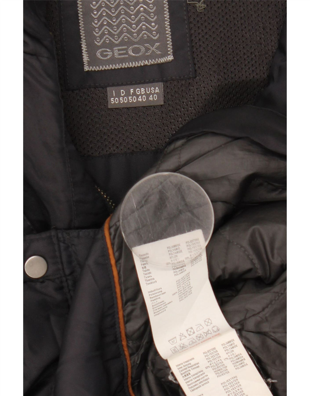 Geox Giacca da uomo con cappuccio Utility UK 40 Large Blu Navy Poliammide
