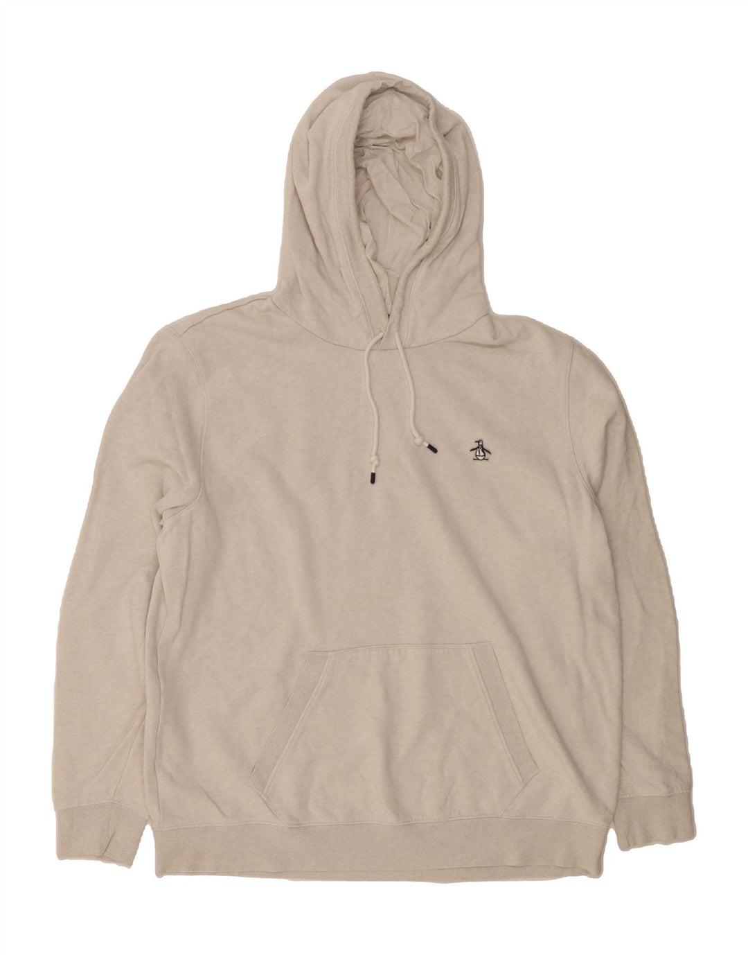 PENGUIN Mens Hoodie Jumper XL Off White Cotton Vintage Penguin and Second-Hand Penguin from Messina Hembry 