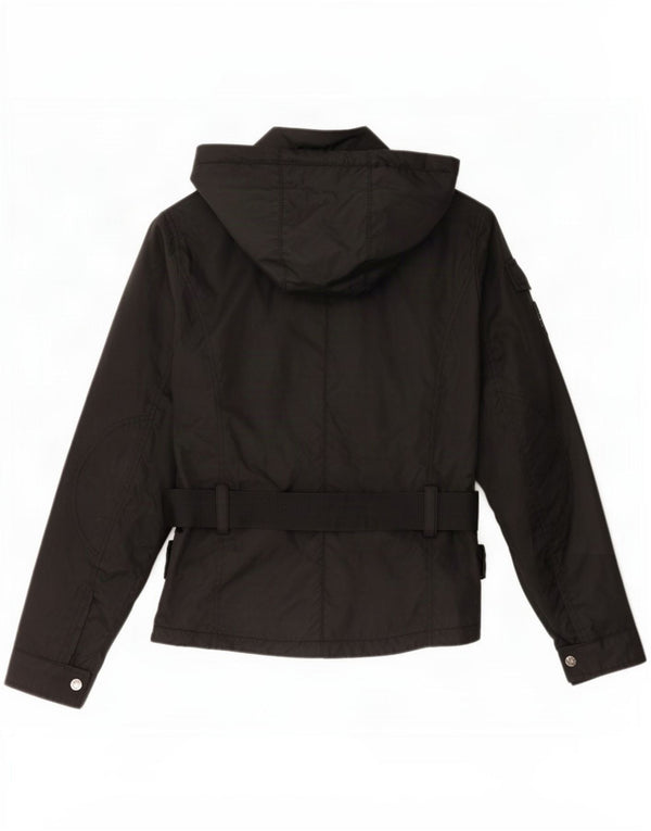 Refrigue Chaqueta utilitaria con capucha para mujer UK 12 Medium Black Nylon