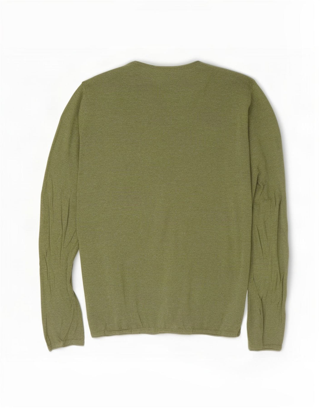 Zara Mens Crew Neck Jumper Sweater Medium Green
