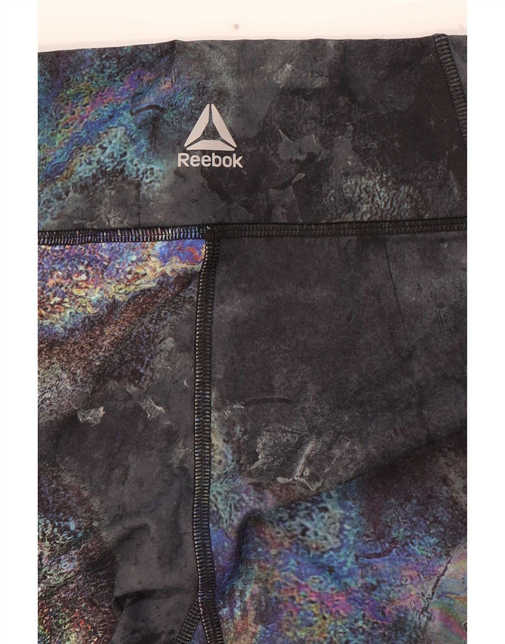 Leggings Reebok da donna UK 12 Medium Black Tie Dye