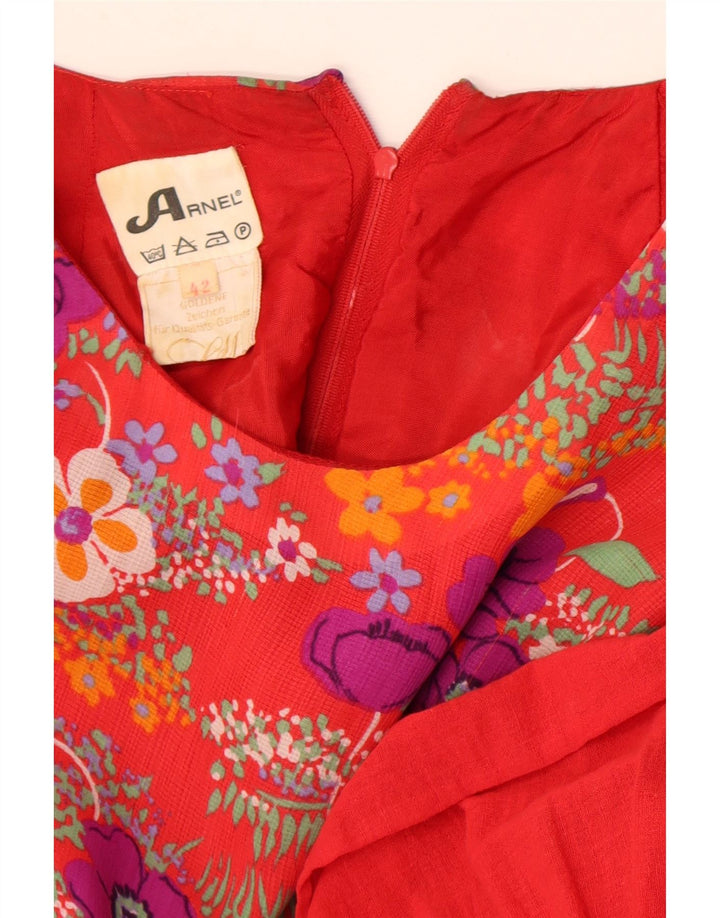 Arnel Womens A-Line Dress EU 42 Large Red Floral