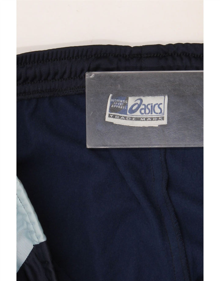 Asics Mens Tracksuit Trousers XL  Navy Blue Colourblock Polyester