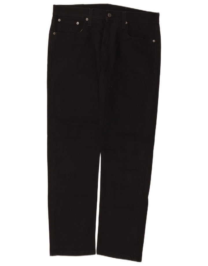 Levi's Mens 502 Tapered Jeans W32 L30 Black Cotton
