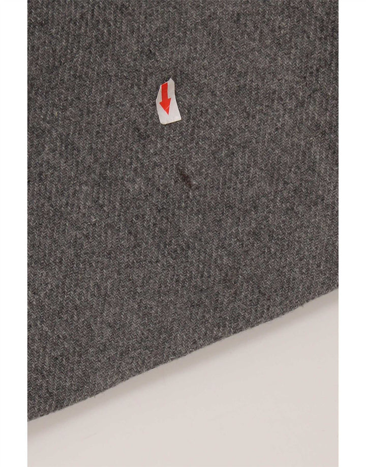 Zara Womens Hooded Bomber Jacket UK 14 Medium Grey Wool