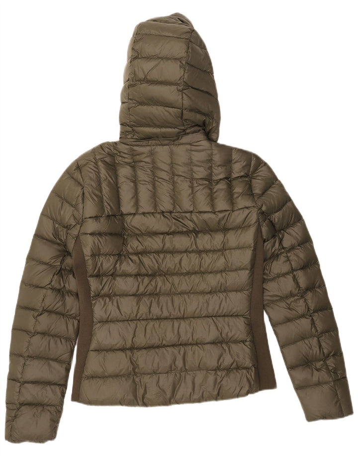 Zara hættejakke til kvinder UK 12 Medium Khaki Colourblock