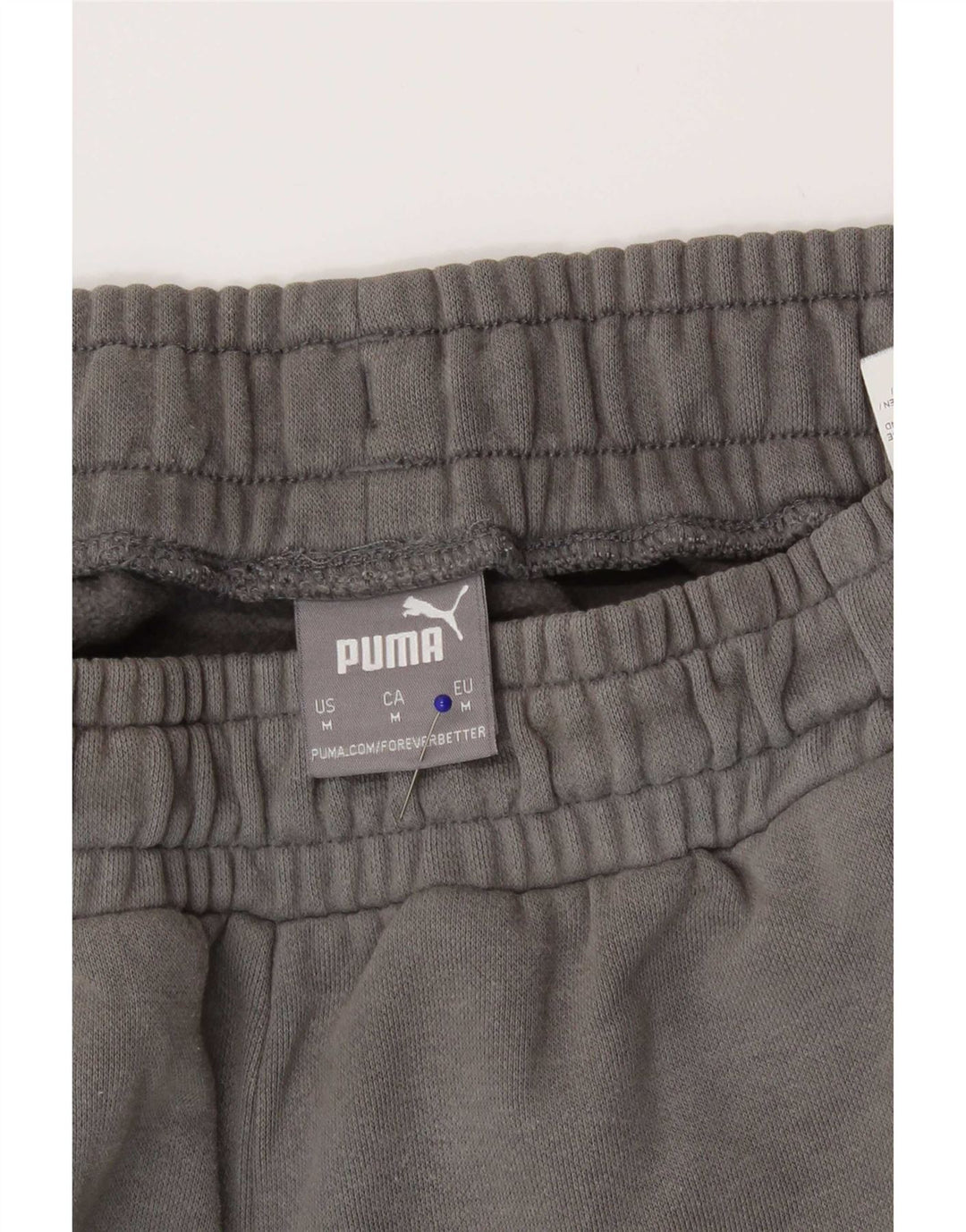 Puma Mens Tracksuit Trousers Joggers Medium Grey Colourblock Cotton