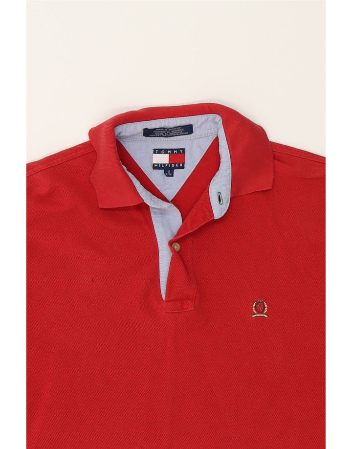 TOMMY HILFIGER Mens Polo Shirt Small Red Cotton Vintage Tommy Hilfiger and Second-Hand Tommy Hilfiger from Messina Hembry 