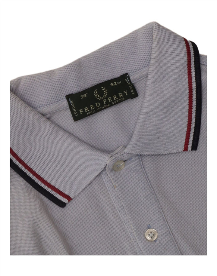 Fred Perry Mens Polo Shirt Small Blue Cotton