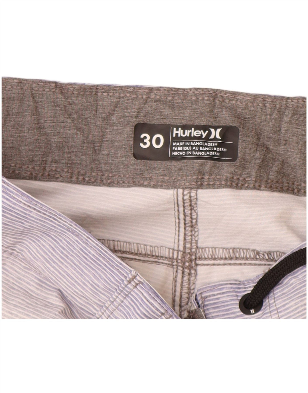 Hurley Mens Graphic Swimming Shorts Medium Grey Colourblock Polyester