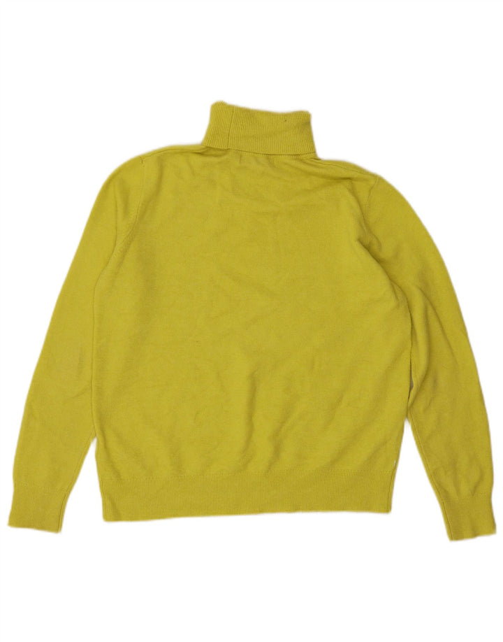 Marks & Spencer Dame Rullehals Sweater UK 10 Lille Gul