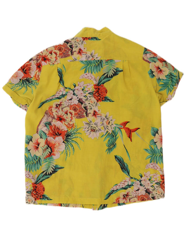 Maison Scotch Chemisier à manches courtes pour femme US 1 XS Jaune Floral