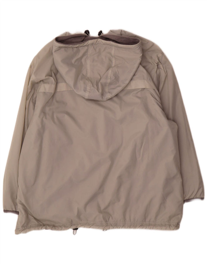 Champion Mens Hooded Reversible Fleece Jacket UK 44 2XL Grey Polyester