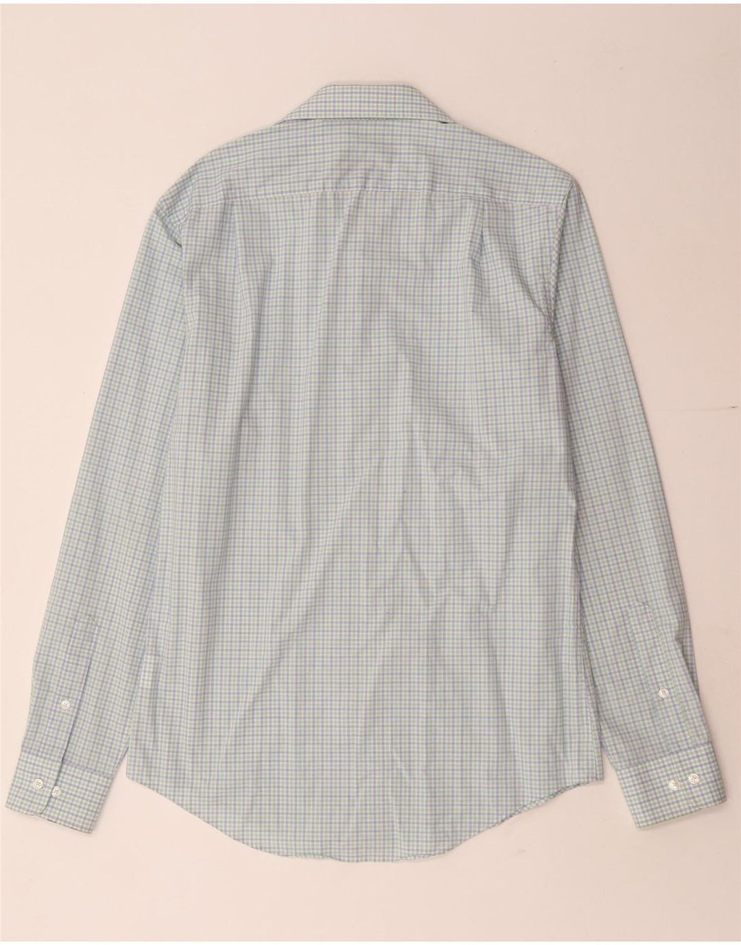 Tommy Hilfiger Herre Athletic Fit skjorte str. 15 Medium Blue Gingham Cotton