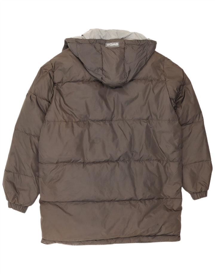 Gas Mens Hooded Padded Coat UK 40 Large Grey