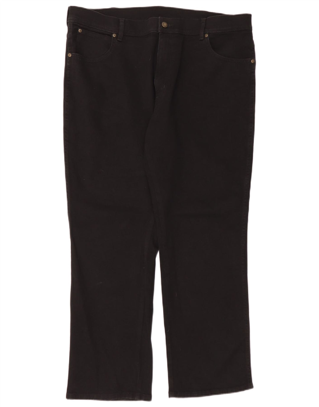 Wrangler Womens Regular Fit Straight Jeans W40 L30 Black Cotton