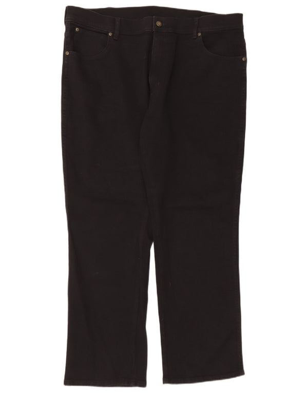 Wrangler Womens Regular Fit Straight Jeans W40 L30 Sort bomuld
