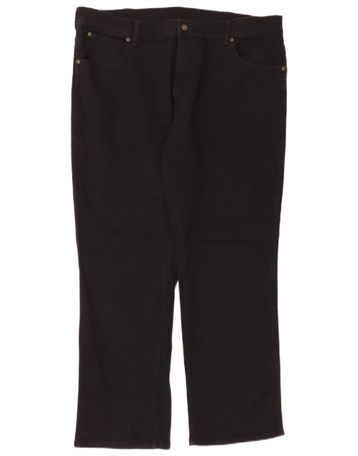 Wrangler Womens Regular Fit Straight Jeans W40 L30 Black Cotton