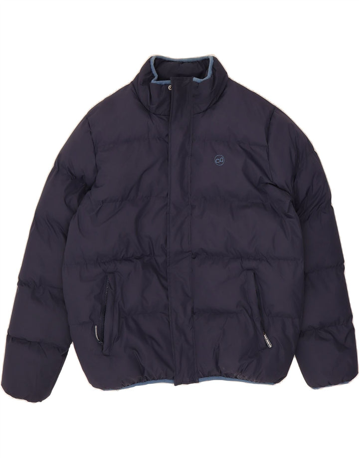COAST GUARD Mens Padded Jacket UK 40 Large Navy Blue Polyester Winter Vintage Coast Guard and Second-Hand Coast Guard from Messina Hembry 