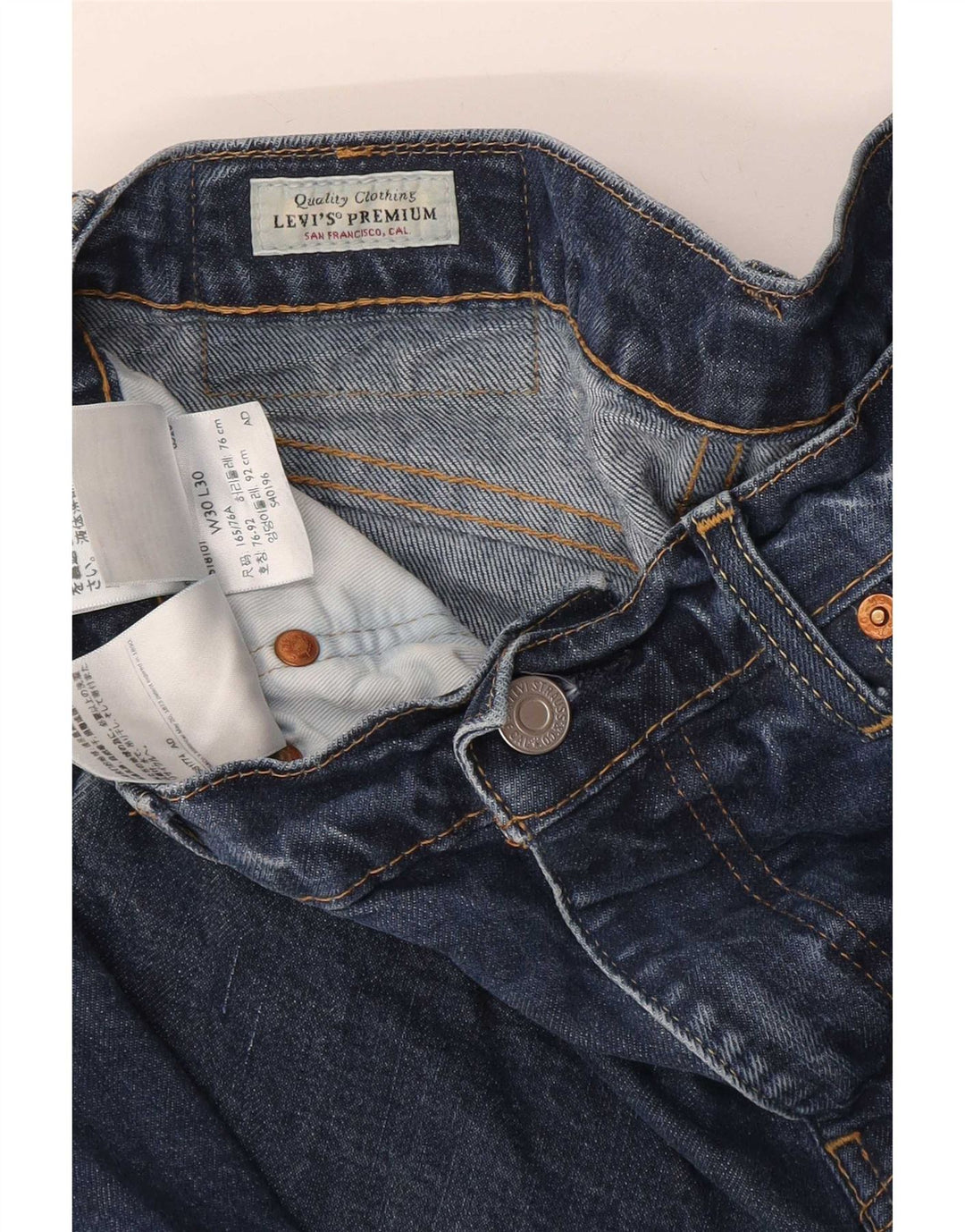 Levi's Mens Slim Jeans W30 L30 Azul Algodão