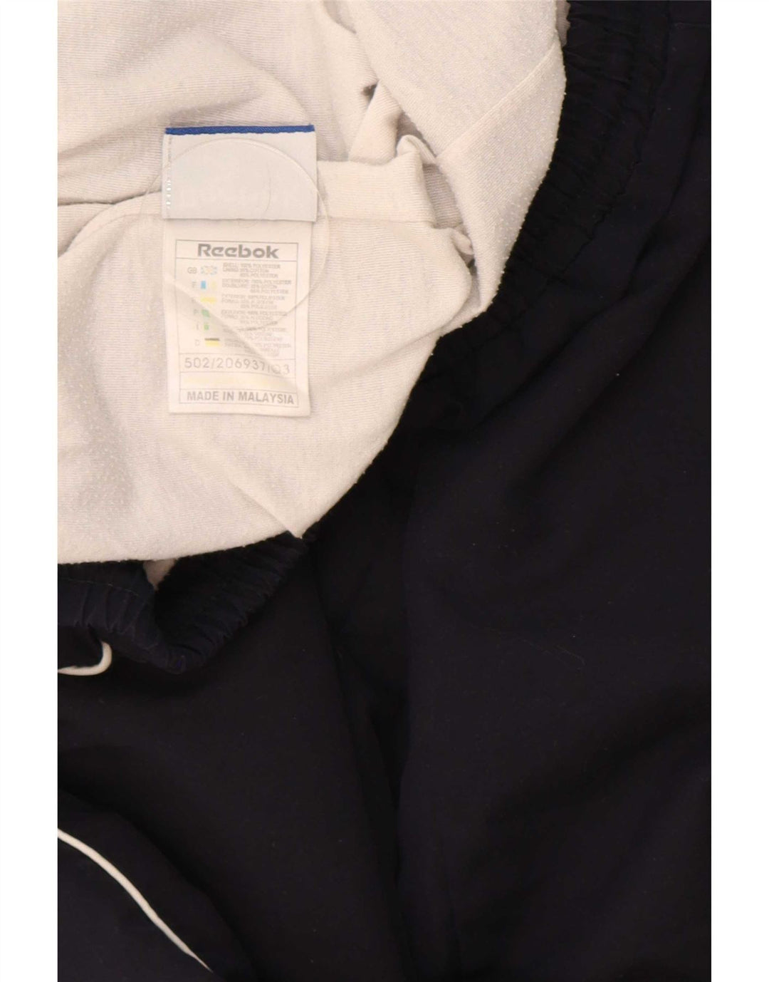 Pantaloni da tuta da uomo Reebok XL blu navy in poliestere