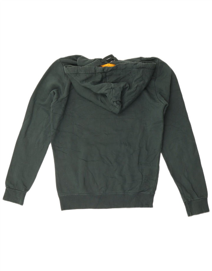 Starter Mens Graphic Hoodie Jumper Small Green Cotton