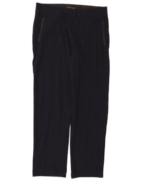 Marks & Spencer Womens Chino Trousers UK 16 Large W36 L32 Navy Blue