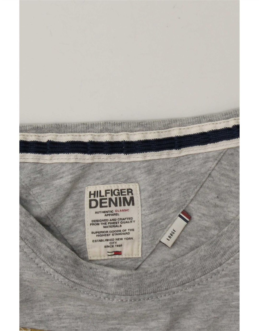 Tommy Hilfiger Mens Graphic T-Shirt Top Large Grey
