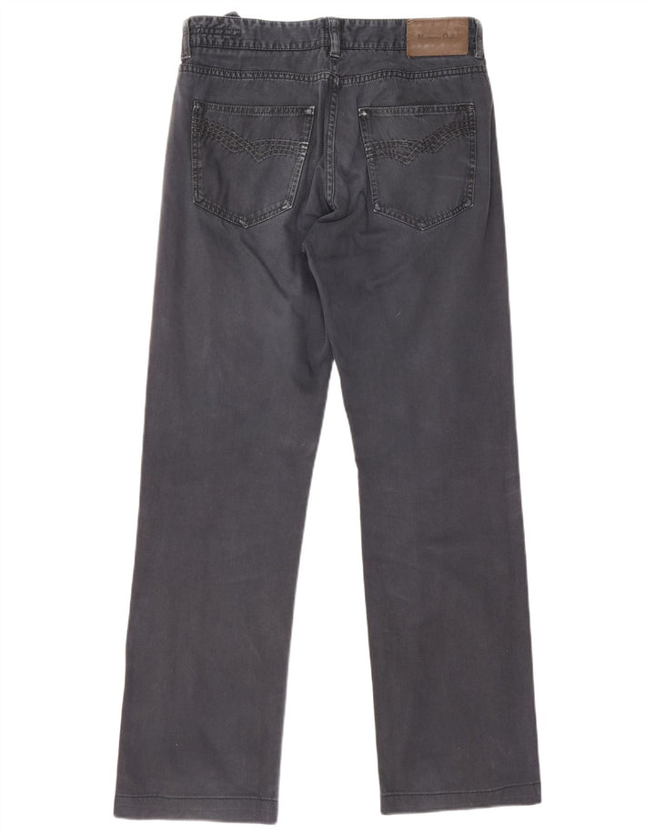 Massimo Dutti Herren Straight Jeans EU 40 Medium W31 L30 Marineblau Baumwolle