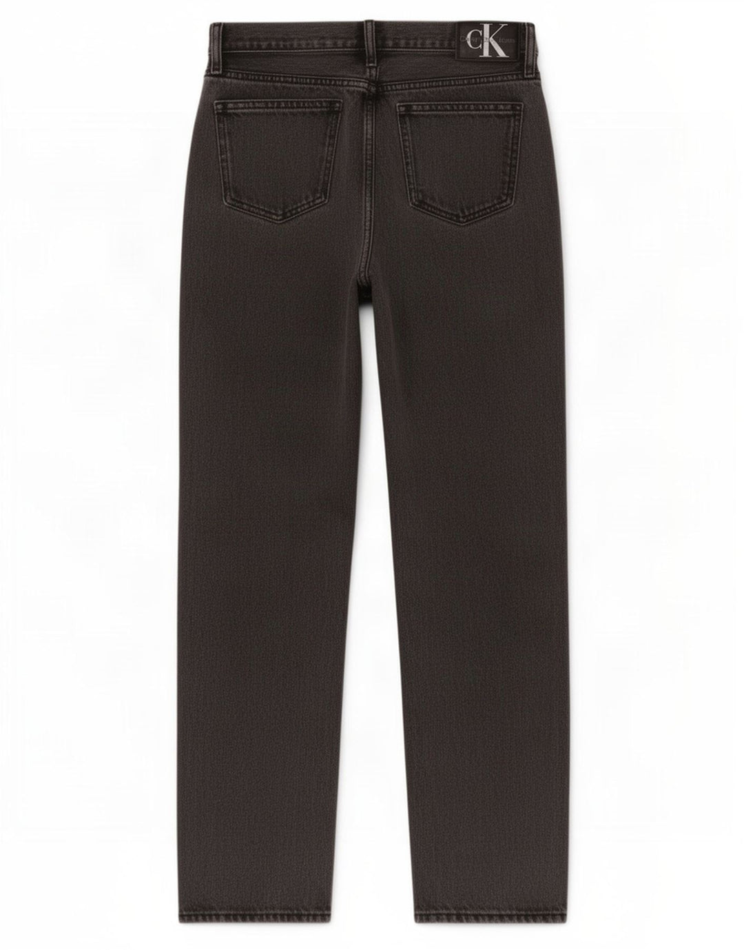 Calça jeans reta feminina Calvin Klein W27 L30 cinza