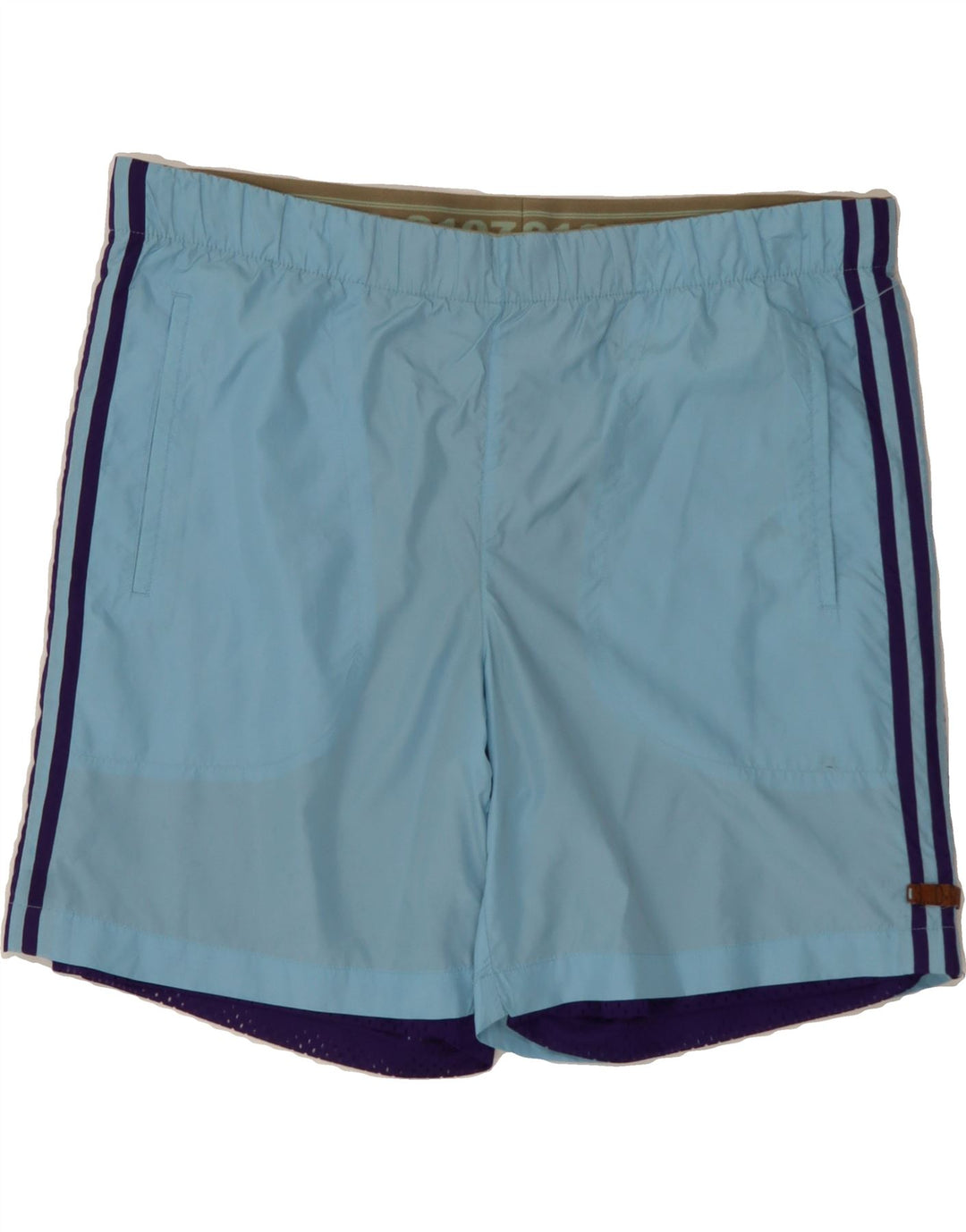 ADIDAS Mens Swimming Shorts Medium Blue Polyester Vintage Adidas and Second-Hand Adidas from Messina Hembry 
