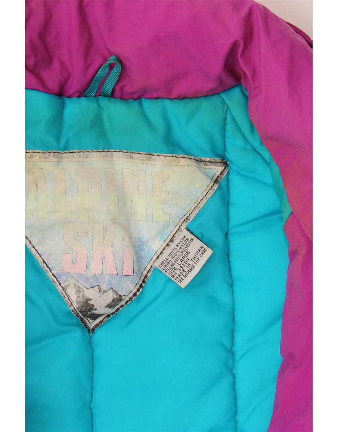 Vintage Mens Ski Jacket UK 40 Large Multicoloured Colourblock Nylon