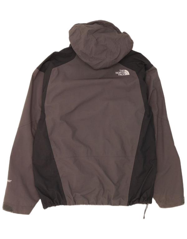 The North Face Chaqueta impermeable con capucha para hombre UK 40 Large Gris Colorblock Nylon