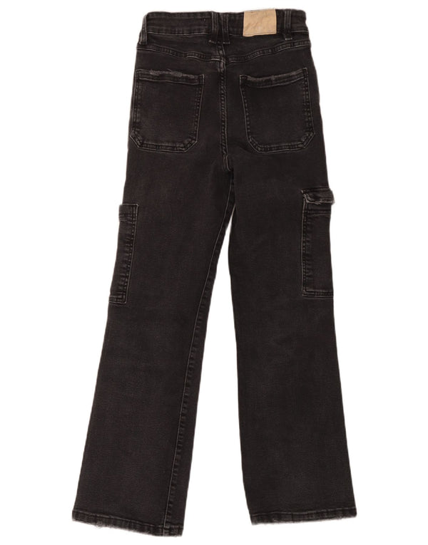 Jeans svasati cargo per ragazze Zara 13-14 anni W26 L26 cotone nero