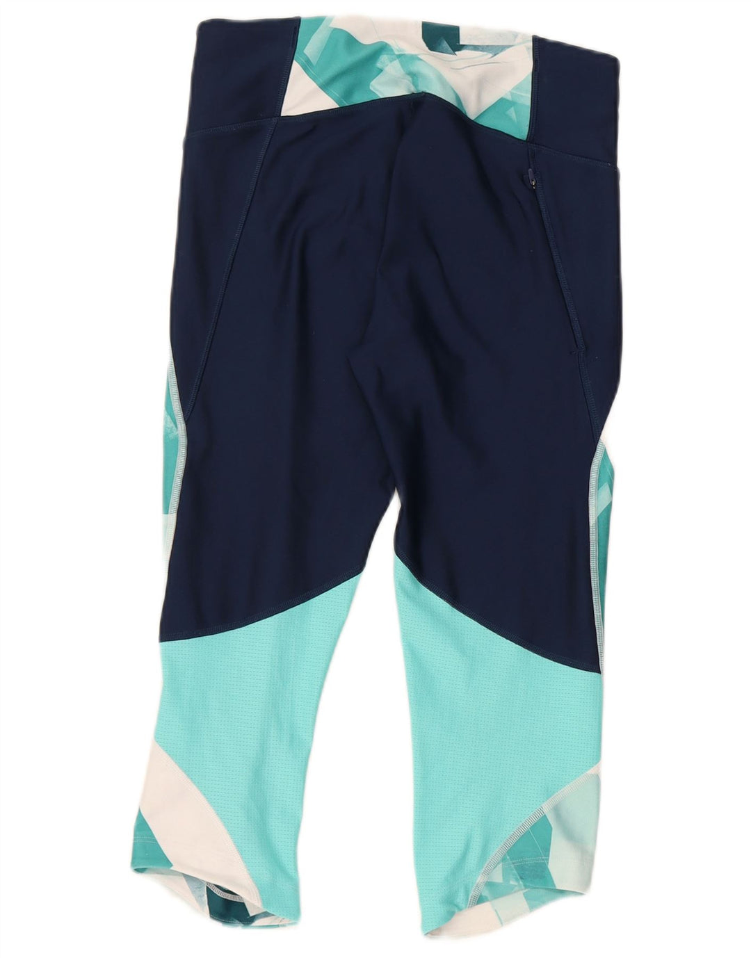 Under Armour Womens Compression Leggings UK 12 Medium Turquoise Geometric
