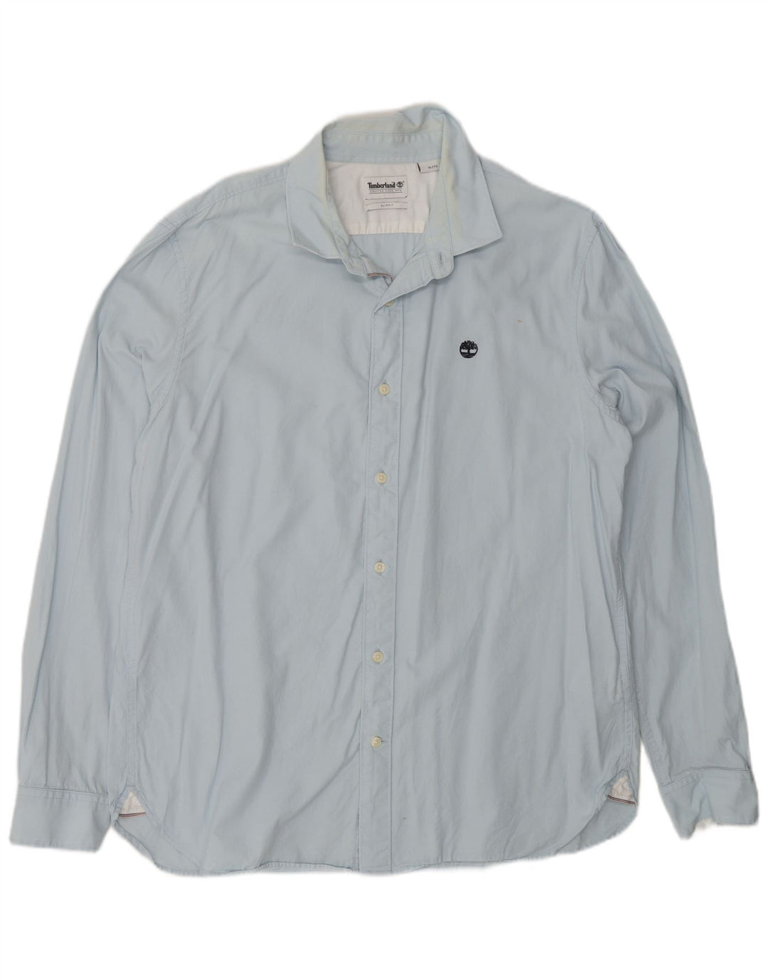 Timberland Mens Slim Fit Shirt XL Blue Cotton