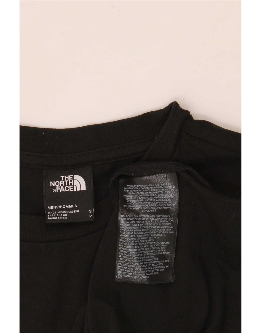 The North Face Mens T-Shirt Top Small Black Cotton