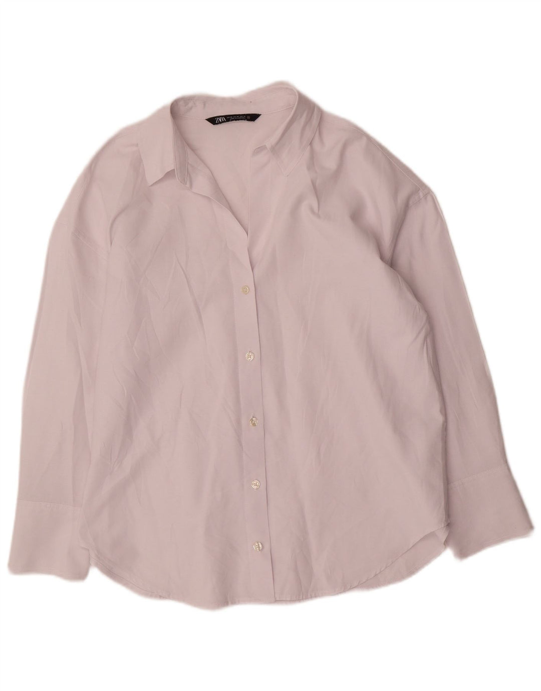 Zara Womens Oversized Shirt UK 6 XS White Cotton