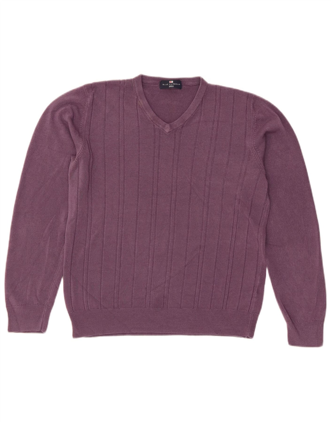 Marks & Spencer Womens V-Neck Jumper Sweater UK 14 Medium Purple