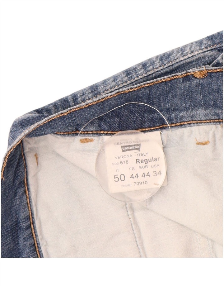 CARRERA Mens Cargo Denim Shorts W34 Large Blue Cotton