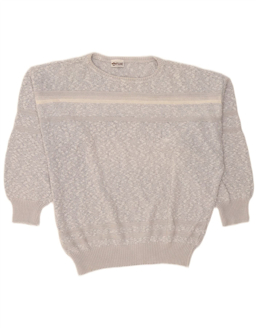 Maglione da uomo girocollo vestibilità ampia Fiume IT 50 grigio medio screziato