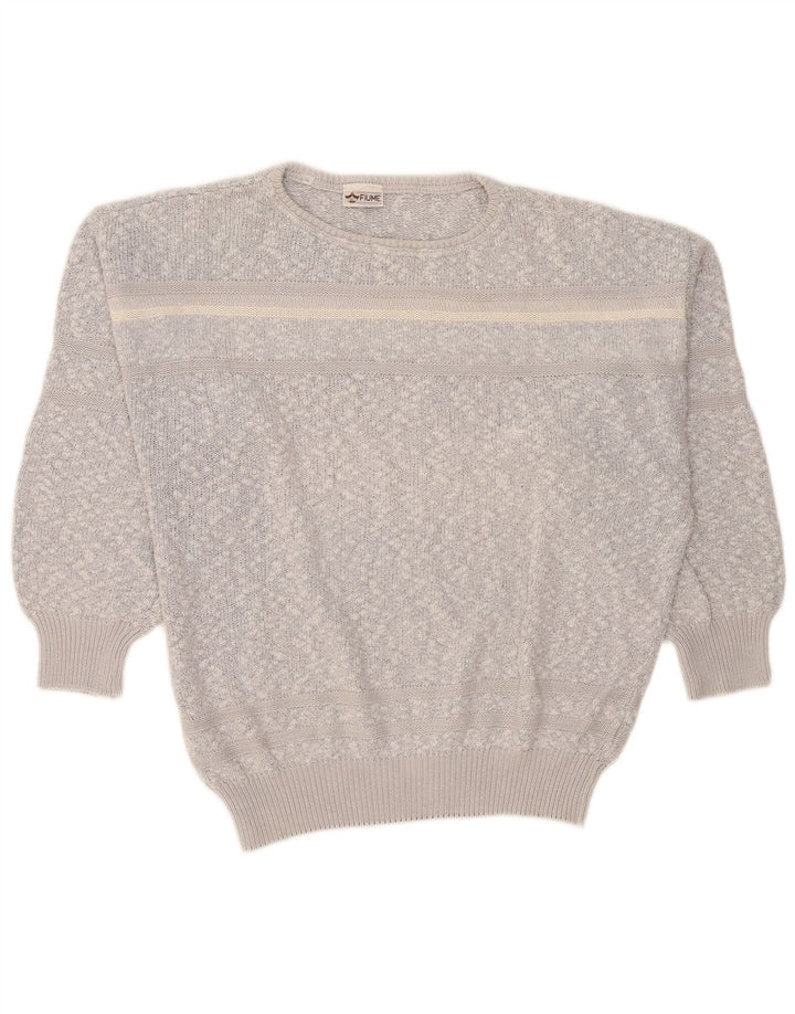 Maglione da uomo girocollo vestibilità ampia Fiume IT 50 grigio medio screziato