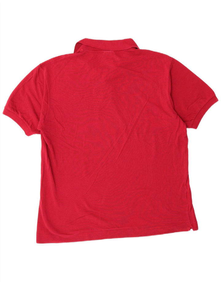 LACOSTE Mens Polo Shirt Size 5 Large Red Cotton Classic