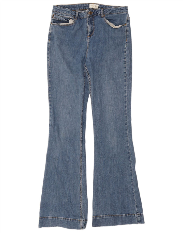 Monsoon Dame Flared Jeans UK 12 Medium W30 L31 Blå Bomuld