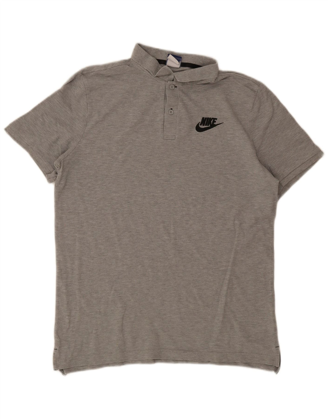 Nike Mens Polo Shirt Large Grey Flecked Cotton