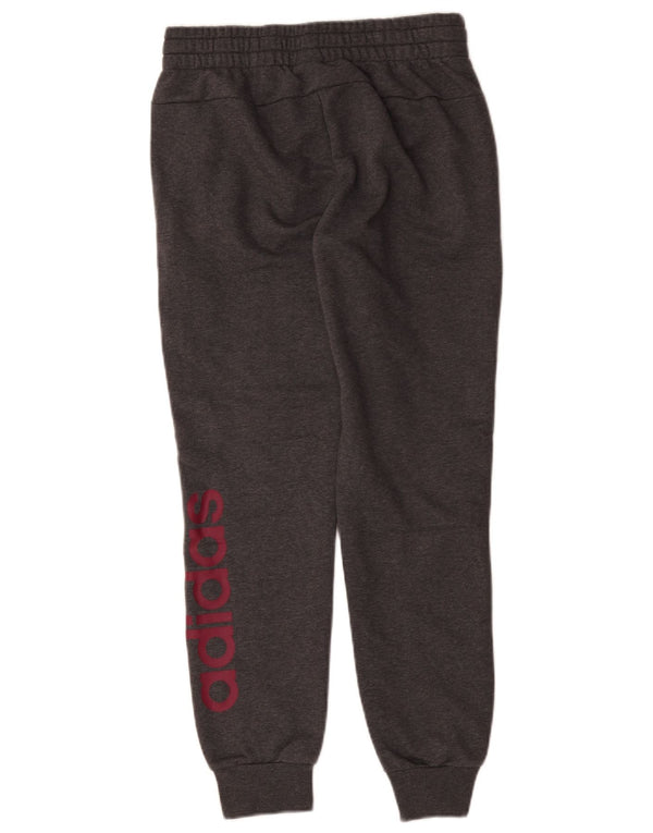 Adidas Damen Trainingshose Jogger UK 8/10 Small Grau Baumwolle Sport