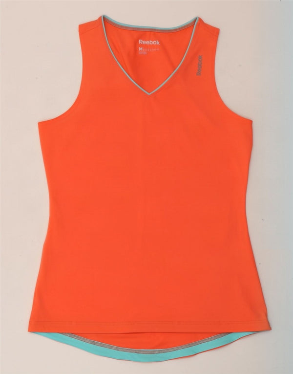 Reebok Damevest Top UK 12/14 Medium Orange Polyester