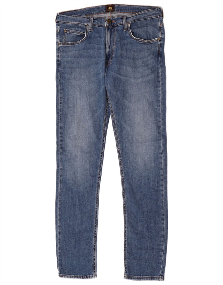 Lee Mens Luke Slim Jeans W32 L34 Blue Cotton
