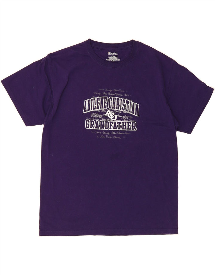 CHAMPION Mens Graphic T-Shirt Top Large Purple Vintage Champion and Second-Hand Champion from Messina Hembry 